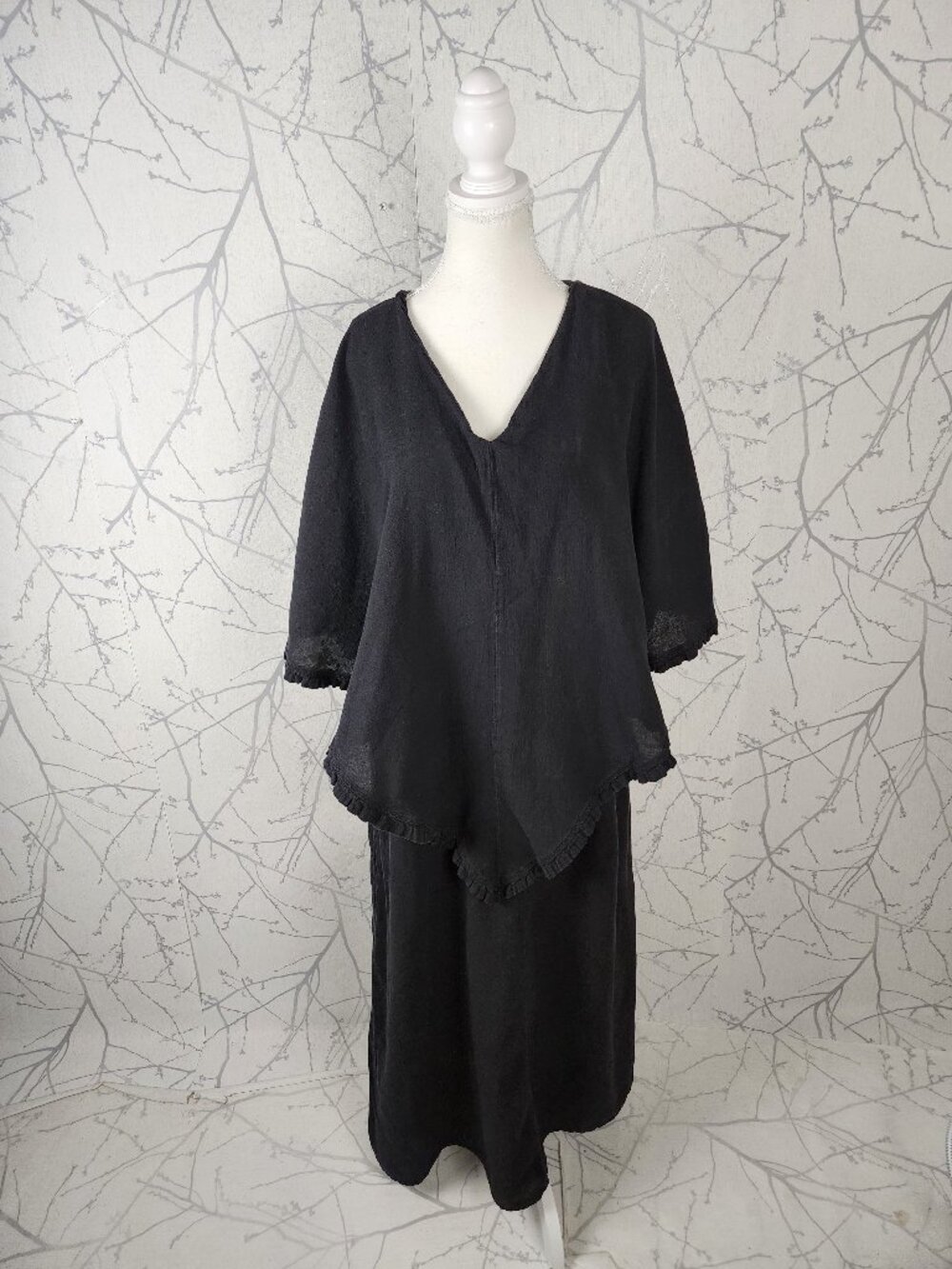 Dunes Relaxed Fashion Cotton Layered Lagenlook Maxi Dress